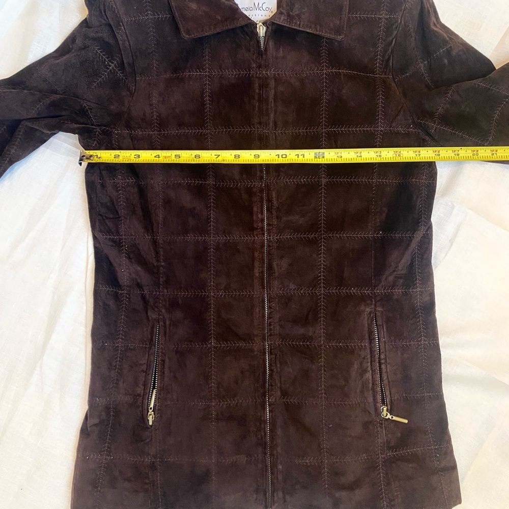 Brown Suede Patchwork Jacket